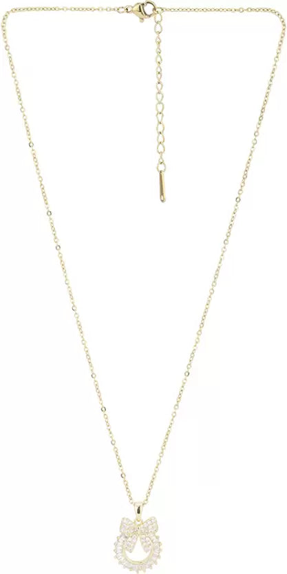 Gold-Plated American Diamond Necklace