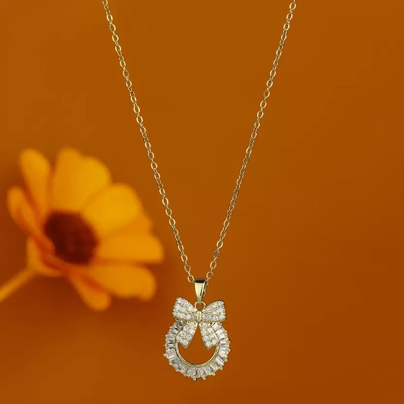 Gold-Plated American Diamond Necklace