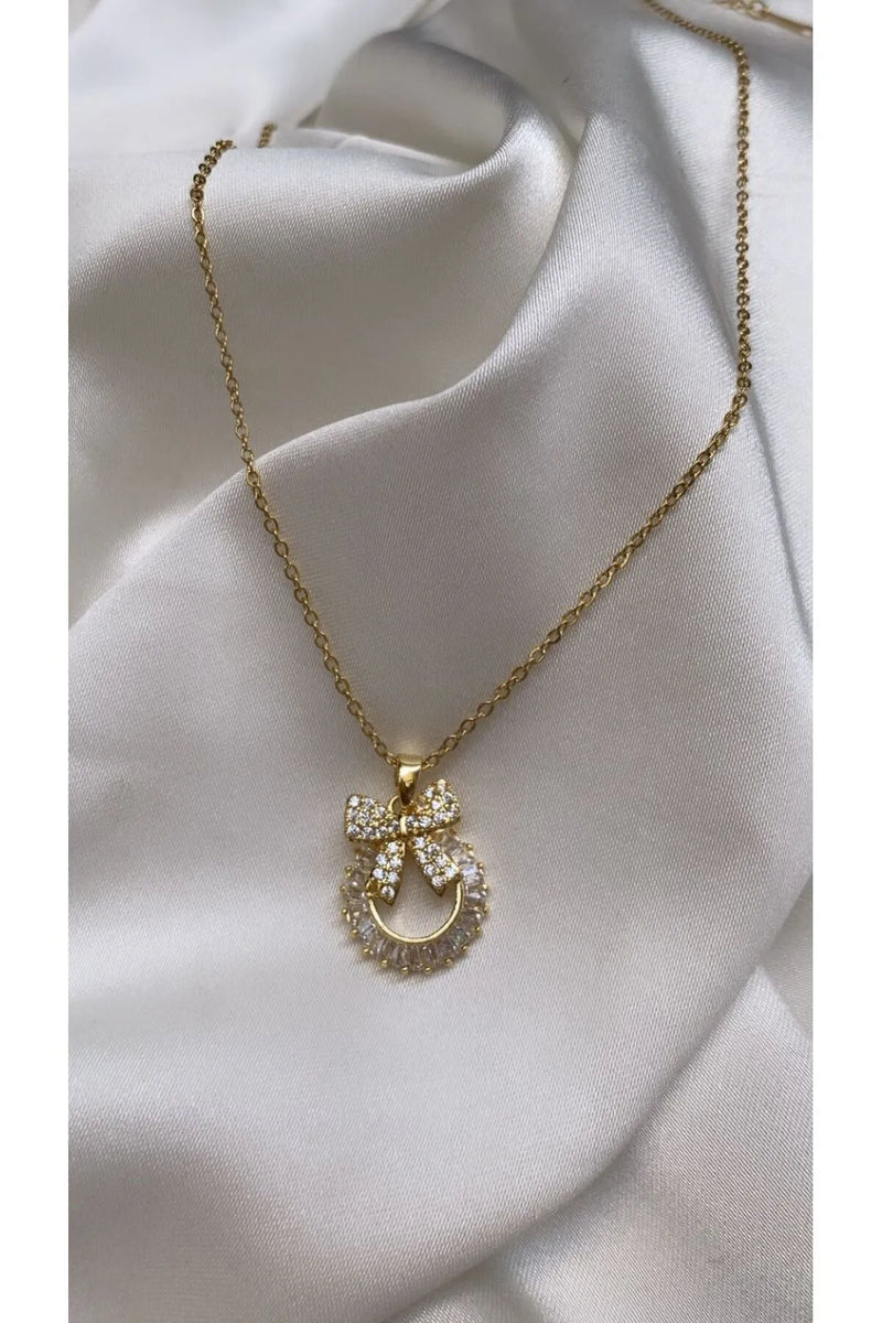 Gold-Plated American Diamond Necklace