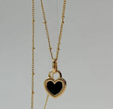 Black Heart Pendant Necklace