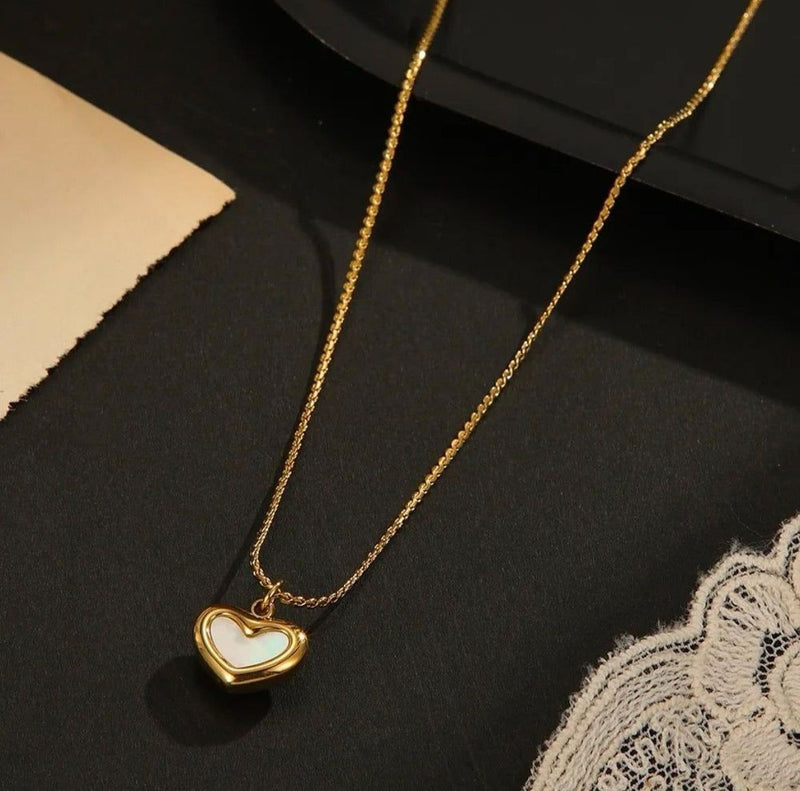 Gold Heart Pendant Necklace