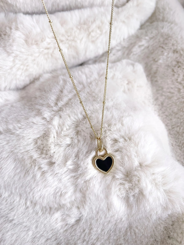 Black Heart Pendant Necklace